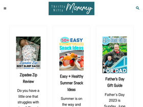 'thriftyniftymommy.com' screenshot