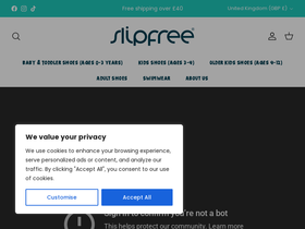 Slipfree homepage screenshot