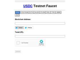 'usdcfaucet.com' screenshot