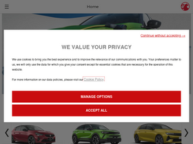 'vauxhall.co.uk' screenshot