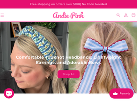 andiepink.com homepage screenshot