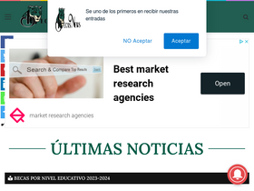 'becas.news' screenshot