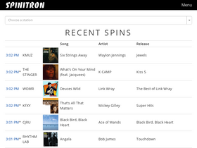 'spinitron.com' screenshot