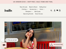 'shopisalis.com' screenshot