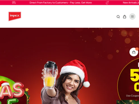 Impex Webstore website screenshot