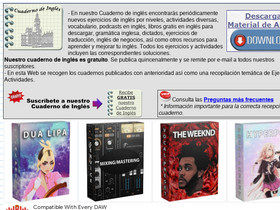 'cuadernodeingles.com' screenshot