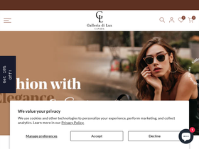 galleriadilux.ca homepage screenshot