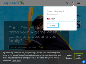 'sagicor.com' screenshot