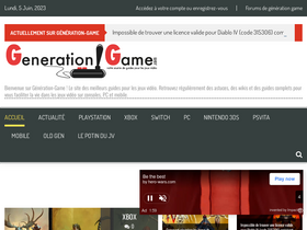 'generation-game.com' screenshot