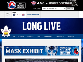 'marlies.ca' screenshot