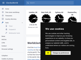 'clocks.world' screenshot