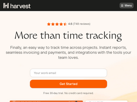 'getharvest.com' screenshot