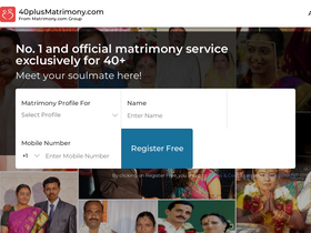 '40plusmatrimony.com' screenshot