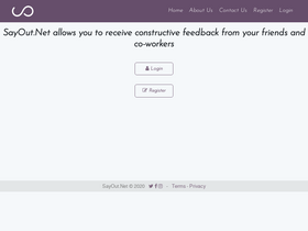 'sayout.me' screenshot