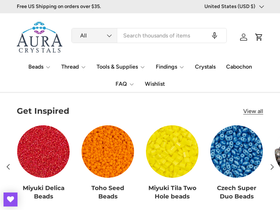 aurabead.com homepage screenshot