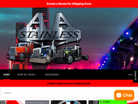 aastainless.com homepage screenshot