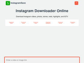 'instagramsave.com' screenshot