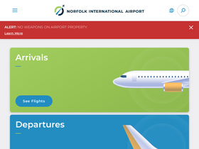 'norfolkairport.com' screenshot