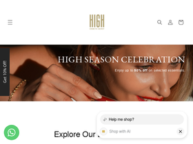 High Cosmetic Agency website screenshot