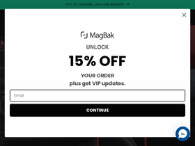MagBak homepage screenshot
