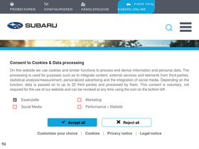 'subaru.de' screenshot