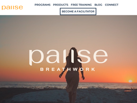 'pausebreathwork.com' screenshot