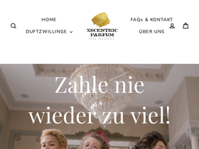 XSCENTRIC PARFUM homepage screenshot