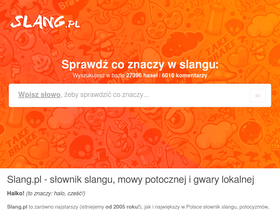 'slang.pl' screenshot