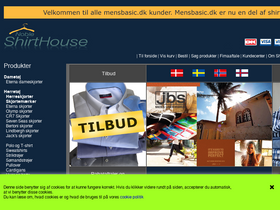 Shirthouse homepage screenshot