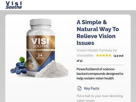 'visisoothe.com' screenshot