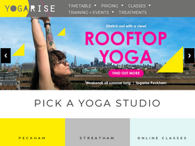 'yogarise.london' screenshot