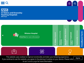 'sthk.nhs.uk' screenshot