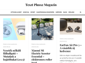 'tesztplussz.hu' screenshot
