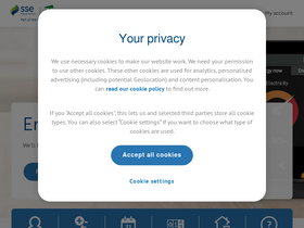 'sse.co.uk' screenshot