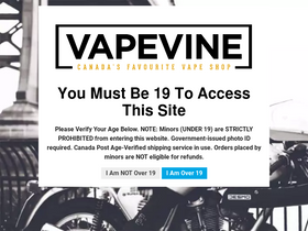 'vapevine.ca' screenshot