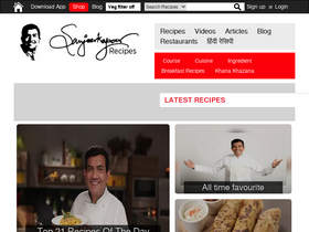 'sanjeevkapoor.com' screenshot