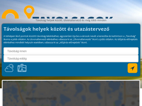 'tavolsagok.hu' screenshot