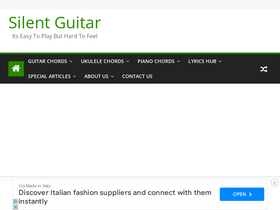 'silentguitarchords.com' screenshot