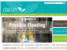 'fresnolibrary.org' screenshot