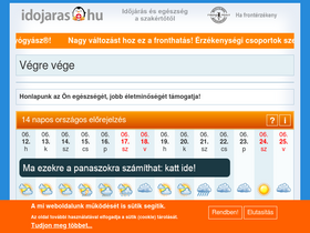 'idojaras.hu' screenshot