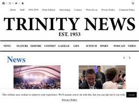 'trinitynews.ie' screenshot
