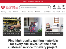 'myfavoritequiltstore.com' screenshot