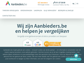 'aanbieders.be' screenshot