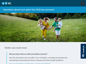 'bluecrossnc.com' screenshot