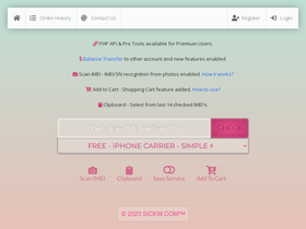 'sickw.com' screenshot