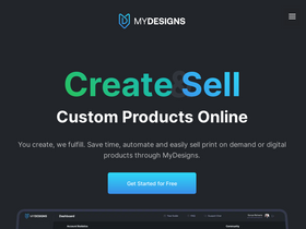 'mydesigns.io' screenshot