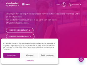'studentenreisproduct.nl' screenshot