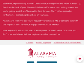 'alabamacu.com' screenshot