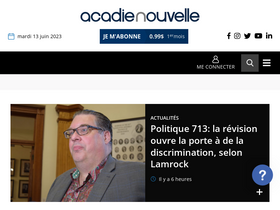 'acadienouvelle.com' screenshot