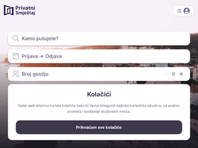 'privatnismjestaj.hr' screenshot